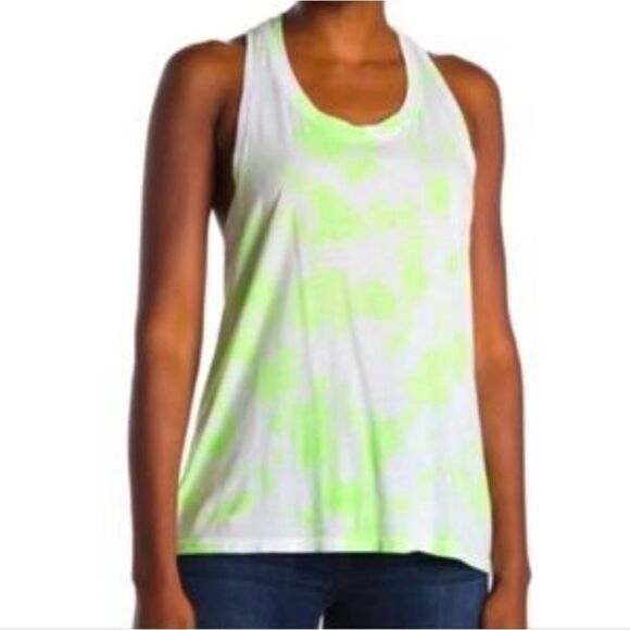 Sundry Tie Dye Lime Neon Tank Sz 1 - Picture 1 of 8